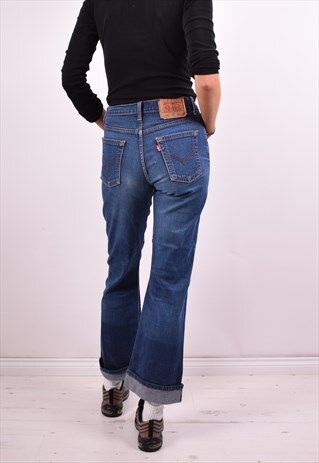 LEVI'S 584 WOMENS VINTAGE JEANS W27 L32 BLUE 90'S