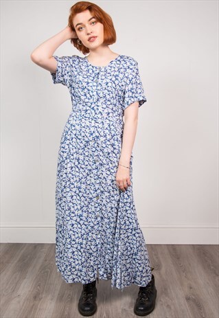 VINTAGE 90'S FLORAL MIDI DRESS