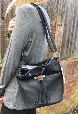 BLACK MINI DUFFLE BAG