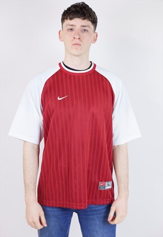 VINTAGE 90'S NIKE RED JERSEY T-SHIRT