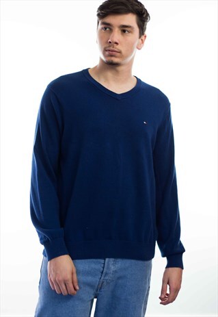 VINTAGE TOMMY HILFIGER LOGO SWEATER JUMPER 90S M 11.1