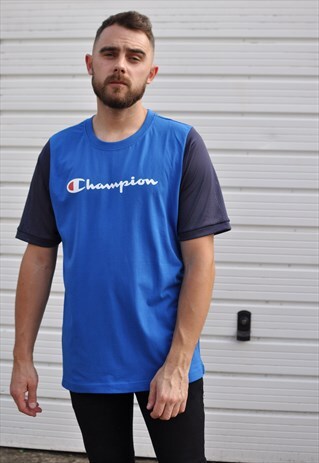 90'S GRUNGE CHAMPION REWORK FESTIVAL TEE WITH AIRTEX SLEEVES