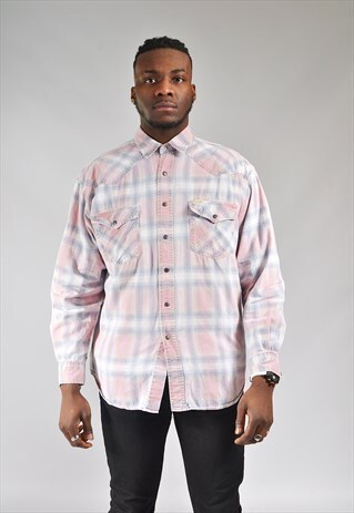 VINTAGE WRANGLER PINK CHECKED SHIRT