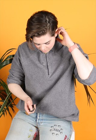 VINTAGE FLEECE IN GREY WITH A 1/4 ZIP