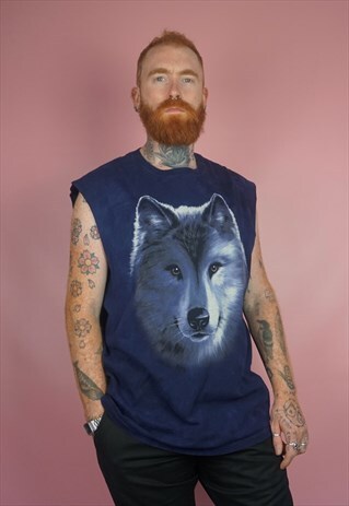 VINTAGE 1990S PURPLE WOLF T-SHIRT