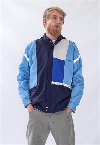 VINTAGE MENS ADIDAS TRACK SUIT TEAM WINDBREAKER JACKET