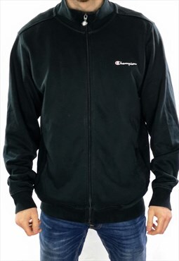 Champion Small Logo Zip Up Sweatshirt In Black Size XL