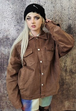 Corduroy jacket in brown