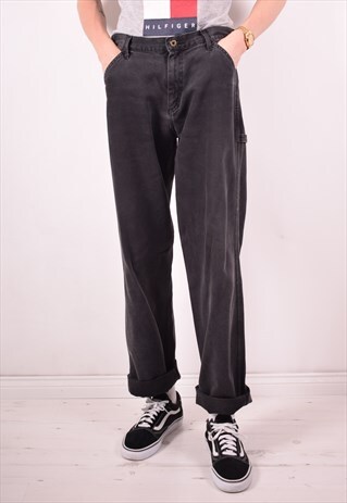 LEE MENS VINTAGE TROUSERS W36 L34 GREY 90S