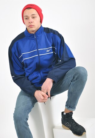VINTAGE REEBOK TRACK JACKET IN BLUE