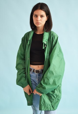 90'S RETRO OVERSIZED WATERPROOF RAIN PARKA JACKET