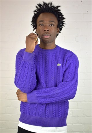 VINTAGE 90'S LACOSTE CABLE KNIT JUMPER