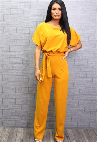 JACKIE MUSTARD BATWING JUMPSUIT