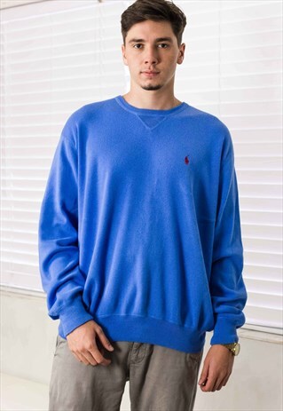 VINTAGE RALPH LAUREN SWEATER JUMPER LOGO 90S XXL 19.2