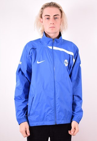 NIKE MENS VINTAGE JACKET LARGE BLUE 90S