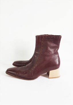 Pierre Cardin Paris Leather Brown Boots Size 38 Designer