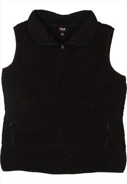Vintage 90's Fila Gilet Vest Sleeveless Full Zip Up Black
