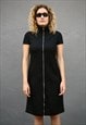 y2k Vintage rare Fendi black dress with zipper