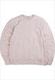 Vintage  POIK Sweatshirt Heavyweight Crewneck Plain Beige