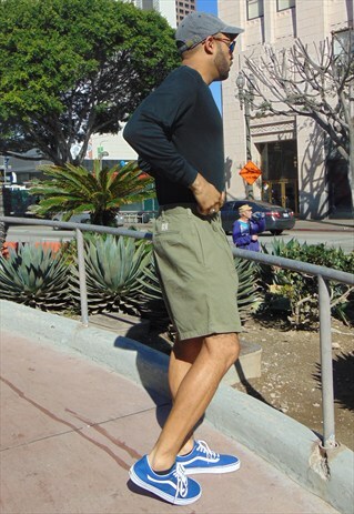 90S CLASSIC HIGH RISE PLEATED GREEN SHORTS 32