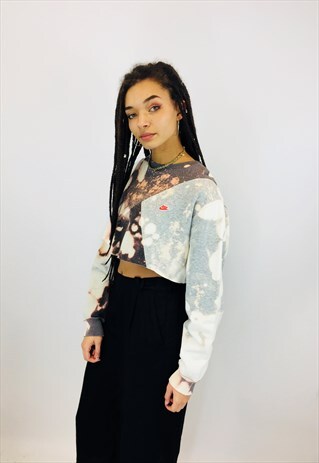 VINTAGE NIKE DISTRESSED CROPPED SWEATSHIRT
