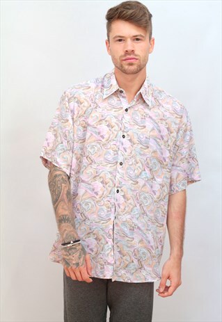 1990'S VINTAGE ABSTRACT PRINT SHIRT