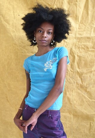 BLUE MESH DRAGON T SHIRT