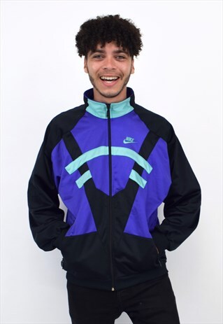 VINTAGE 90'S NIKE PURPLE & BLACK WINDBREAKER