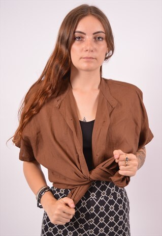 VINTAGE MAX MARA SHIRT OVERSIZE BROWN