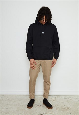 ICE CREAM EMBROIDERED BLACK HOOD