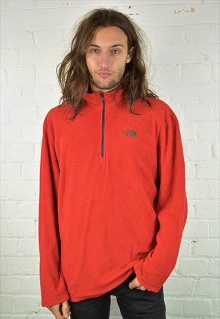 VINTAGE 90'S NORTH FACE 1/4 ZIP FLEECE SWEATSHIRT