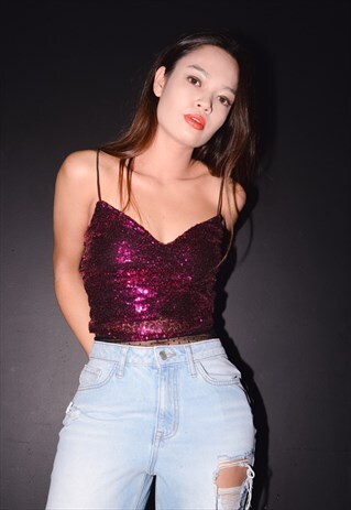 PINK SEQUIN TOP