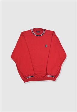 Vintage 90s Champion Embroidered Logo Sweatshirt in Red