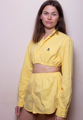 HUGO BOSS REWORKED TWO PIECE SET - SKIRT AND CROP SHIRT
