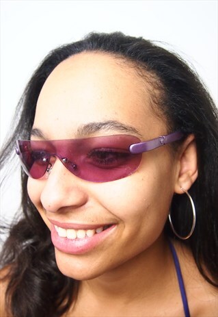 PURPLE SPORTS FRAME SUNGLASSES