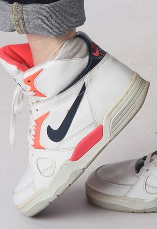 NIKE AIR STRIKE FORCE 1990 RARE HI TOPS UK 8.5 TRAINERS 3DC