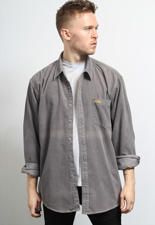 VINTAGE CORDUROY CORD SHIRT GREY