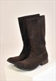 VINTAGE 00S SUEDE LEATHER BIKER BOOTS