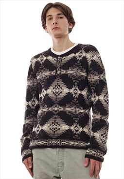 DENIM SUPPLY Ralph Lauren Sweater Knit Aztec Indian