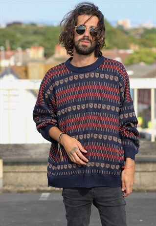 VINTAGE // 80'S // PATTERNED JUMPER