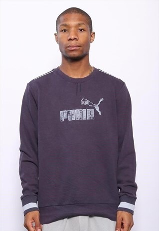 VINTAGE PUMA BIG LOGO SWEATSHIRT NAVY BLUE
