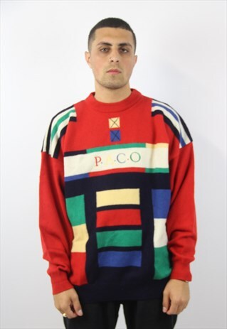 VINTAGE COLOURFUL PATTERNED JUMPER