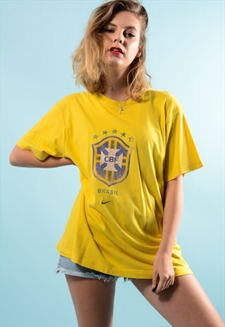 NIKE YELLOW BRASIL NIKE T-SHIRT