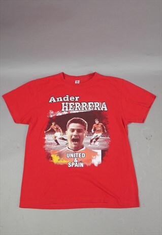VINTAGE ANDER HERRERA GRAPHIC T-SHIRT IN RED