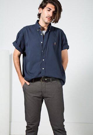 VINTAGE 80S POLO RALPH LAUREN SHORT SLEEVE SHIRT/ S4587