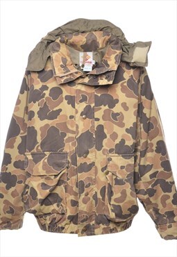 Vintage Columbia Camouflage Print Military Jacket - L
