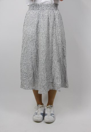 VINTAGE FLORAL PATTERNED SUMMER SKIRT