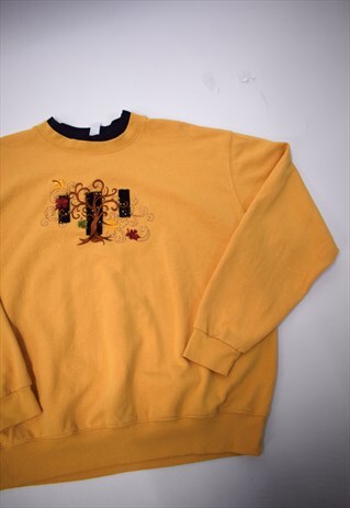 VINTAGE 90S DECORATED ORIGINALS YELLOW SWEATSHIRT