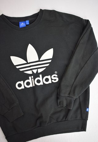 VINTAGE 90S ADIDAS BLACK TREFOIL SWEATSHIRT