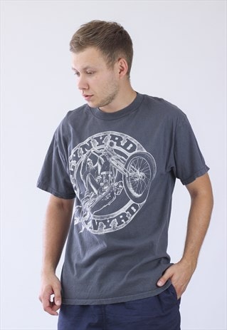 VINTAGE MENS LYNYRD SKYNYRD BIG LOGO BIKER T-SHIRT